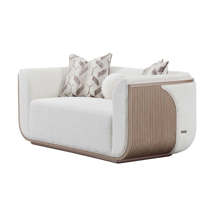 AICO Furniture - West Kensington Loveseat in Buff/Seal Salt Caramel - 9096825-BUFF-147 - GreatFurnitureDeal
