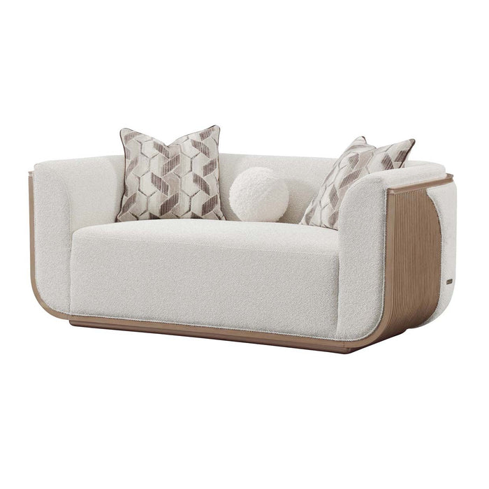 AICO Furniture - West Kensington Loveseat in Buff/Seal Salt Caramel - 9096825-BUFF-147 - GreatFurnitureDeal