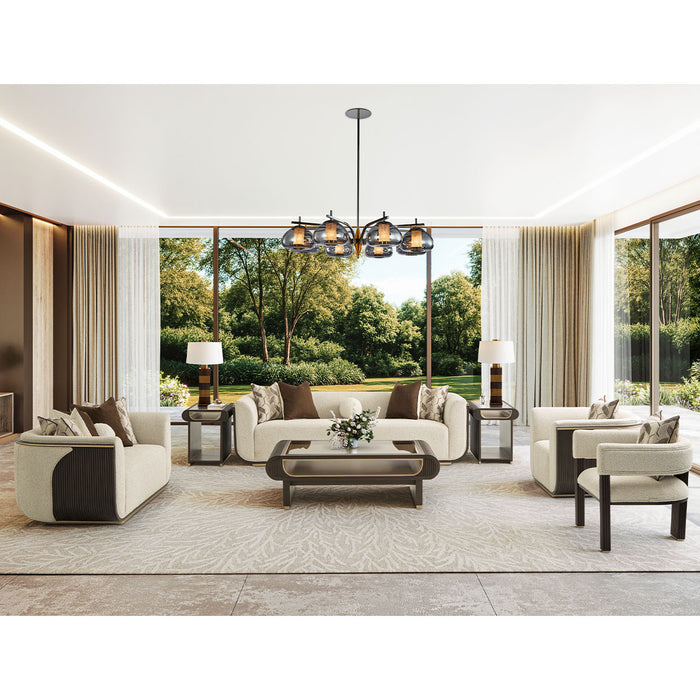AICO Furniture - West Kensington Loveseat in Medium Espresso - 9096825-BUFF-417 - GreatFurnitureDeal