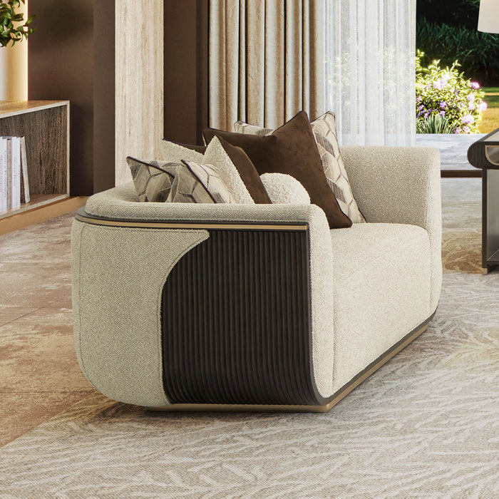 AICO Furniture - West Kensington Loveseat in Medium Espresso - 9096825-BUFF-417 - GreatFurnitureDeal