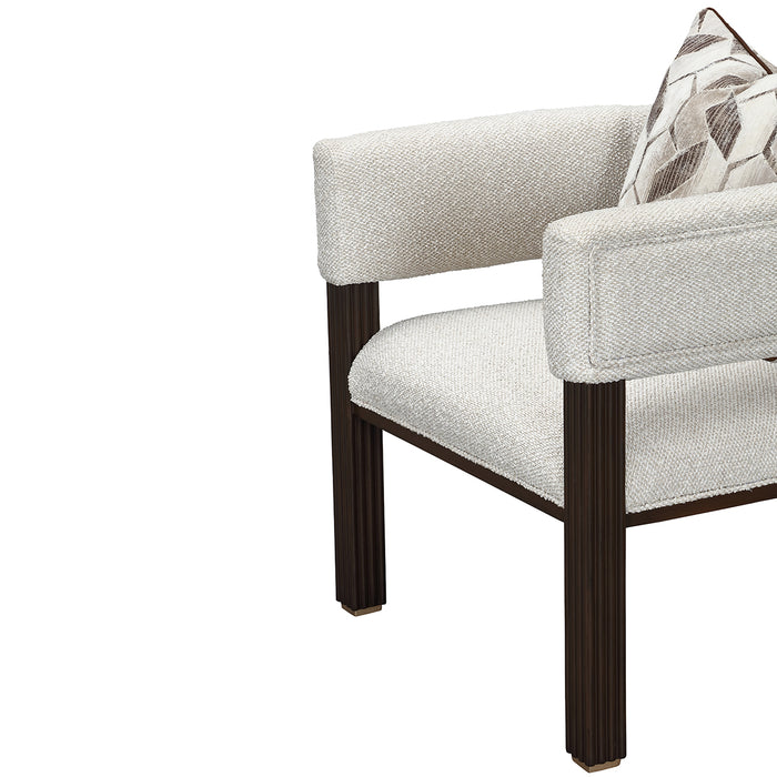 AICO Furniture - West Kensington Accent Chair - Buff/Medium Espresso - 9096834-BUFF-417 - GreatFurnitureDeal