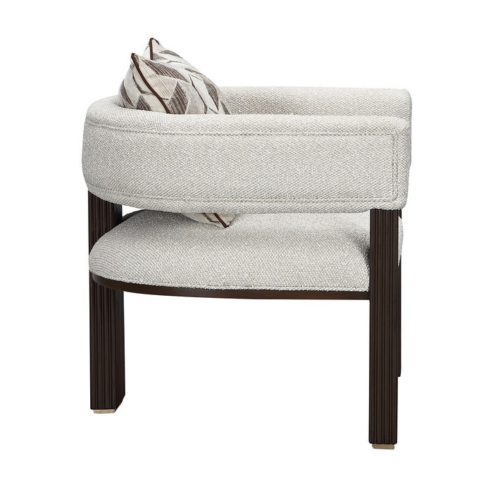 AICO Furniture - West Kensington Accent Chair - Buff/Medium Espresso - 9096834-BUFF-417 - GreatFurnitureDeal