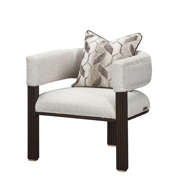 AICO Furniture - West Kensington Accent Chair - Buff/Medium Espresso - 9096834-BUFF-417 - GreatFurnitureDeal