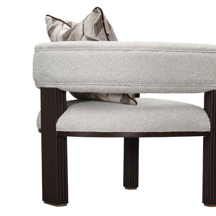 AICO Furniture - West Kensington Accent Chair - Buff/Medium Espresso - 9096834-BUFF-417 - GreatFurnitureDeal