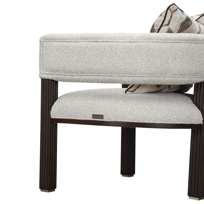 AICO Furniture - West Kensington Accent Chair - Buff/Medium Espresso - 9096834-BUFF-417 - GreatFurnitureDeal