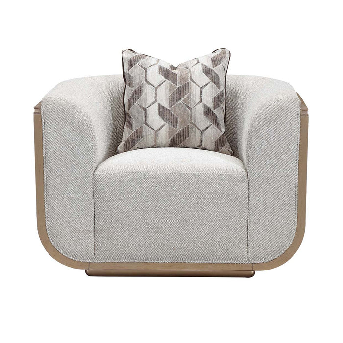 AICO Furniture - West Kensington Matching Chair in Buff/Seal Salt Caramel - 9096835-BUFF-147 - GreatFurnitureDeal