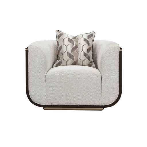 AICO Furniture - West Kensington Matching Chair - Buff/Medium Espresso - 9096825-BUFF-417 - GreatFurnitureDeal