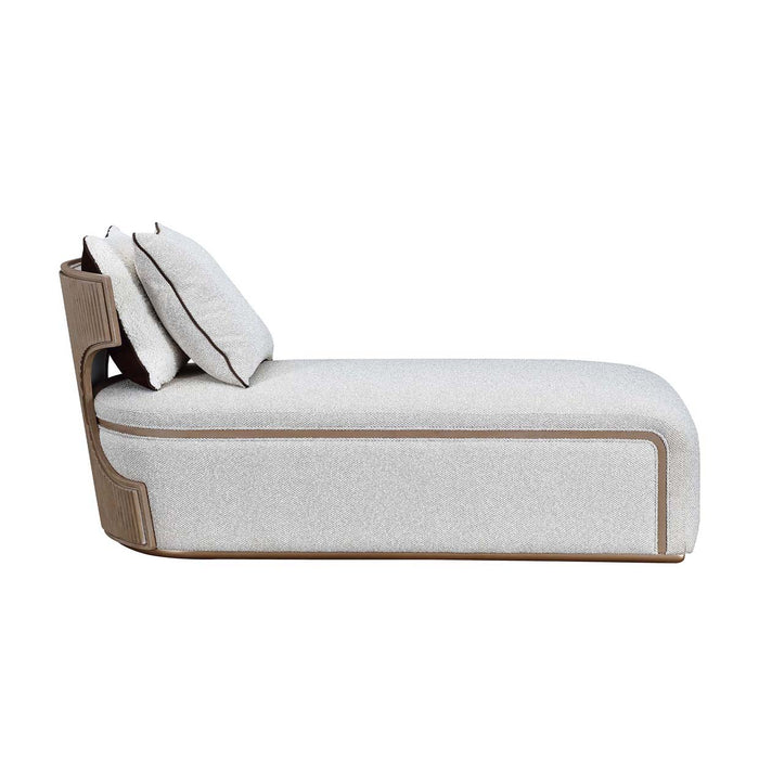 AICO Furniture - West Kensington Chaise in Buff/Seal Salt Caramel - 9096841-BUFF-147 - GreatFurnitureDeal