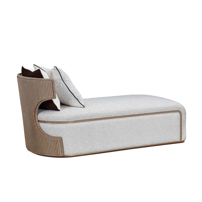 AICO Furniture - West Kensington Chaise in Buff/Seal Salt Caramel - 9096841-BUFF-147 - GreatFurnitureDeal