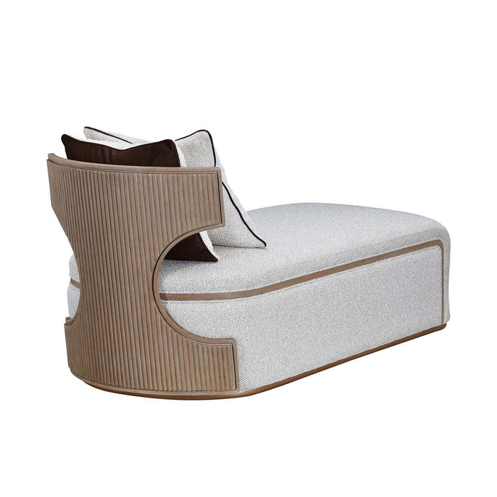 AICO Furniture - West Kensington Chaise in Buff/Seal Salt Caramel - 9096841-BUFF-147 - GreatFurnitureDeal