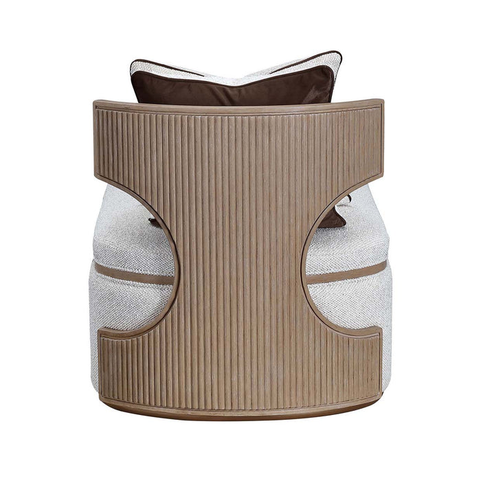 AICO Furniture - West Kensington Chaise in Buff/Seal Salt Caramel - 9096841-BUFF-147 - GreatFurnitureDeal