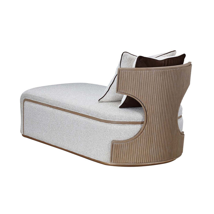 AICO Furniture - West Kensington Chaise in Buff/Seal Salt Caramel - 9096841-BUFF-147 - GreatFurnitureDeal