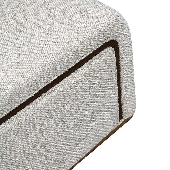 AICO Furniture - West Kensington Chaise - Buff/Medium Espresso - 9096841-BUFF-417 - GreatFurnitureDeal