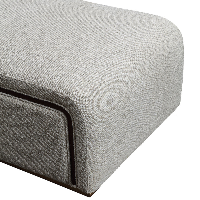 AICO Furniture - West Kensington Chaise - Buff/Medium Espresso - 9096841-BUFF-417 - GreatFurnitureDeal