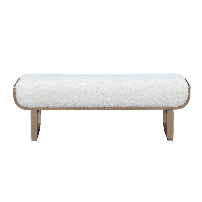 AICO Furniture - West Kensington Accent Bench in Sea Salt Caramel - 9096904-147 - GreatFurnitureDeal