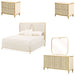 AICO Furniture - Scotts Square 5 Piece California King Bedroom Set in Light Champagne - 9097000CK3-124-5SET - GreatFurnitureDeal