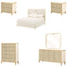 AICO Furniture - Scotts Square 6 Piece California King Bedroom Set in Light Champagne - 9097000CK3-124-6SET - GreatFurnitureDeal