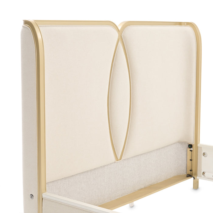AICO Furniture - Scotts Square 3 Piece Queen Bedroom Set in Light Champagne - 9097000QN3-124-3SET - GreatFurnitureDeal