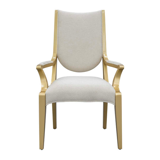 AICO Furniture - Scotts Square Dining Arm Chair in Light Champagne (Set of 2) - 9097004A-124 - GreatFurnitureDeal