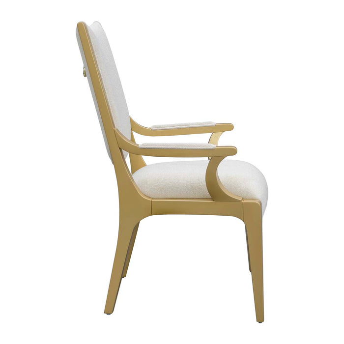 AICO Furniture - Scotts Square Dining Arm Chair in Light Champagne (Set of 2) - 9097004A-124 - GreatFurnitureDeal