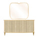 AICO Furniture - Scotts Square Dresser with Wall Mirror in Light Champagne - 9097050SA-60-124 - GreatFurnitureDeal