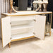 AICO Furniture - Scotts Square Sideboard with Wall Mirror in Light Champagne - 9097007-260-124 - GreatFurnitureDeal