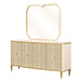 AICO Furniture - Scotts Square Dresser with Wall Mirror in Light Champagne - 9097050SA-60-124 - GreatFurnitureDeal