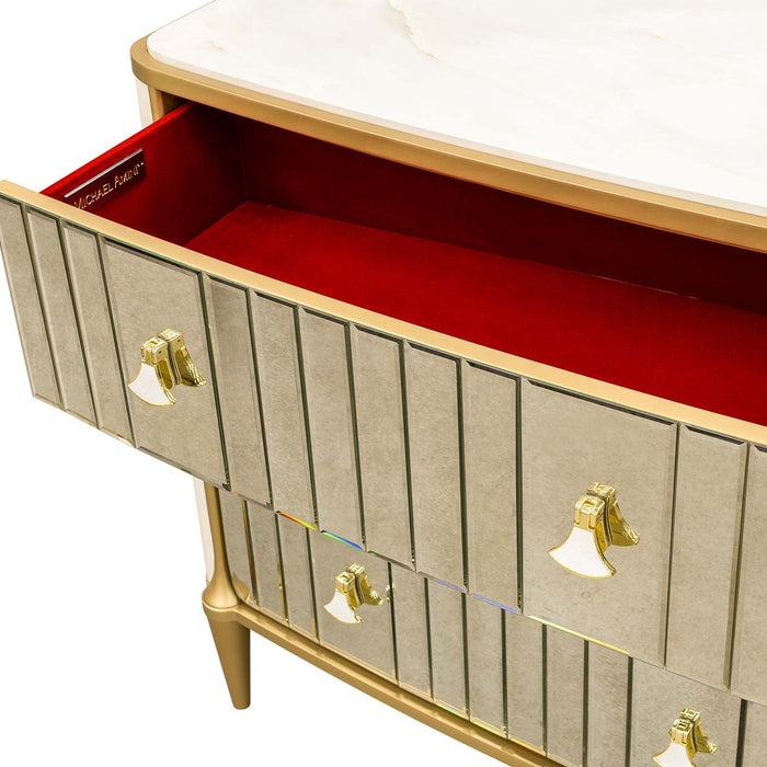 Scotts Square Dresser - Light Champagne Michael Amini Scotts Square Dresser - Light Champagne Michael Amini