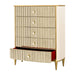 AICO Furniture - Scotts Square 5-Drawer Chest in Light Champagne - 9097070SA-124 - GreatFurnitureDeal