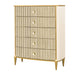 AICO Furniture - Scotts Square 5-Drawer Chest in Light Champagne - 9097070SA-124 - GreatFurnitureDeal