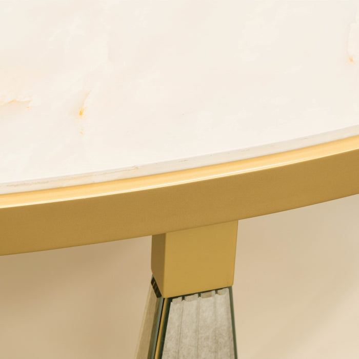 AICO Furniture - Scotts Square Cocktail Table in Light Champagne - 9097201-124 - GreatFurnitureDeal