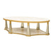 AICO Furniture - Scotts Square Cocktail Table in Light Champagne - 9097201-124 - GreatFurnitureDeal