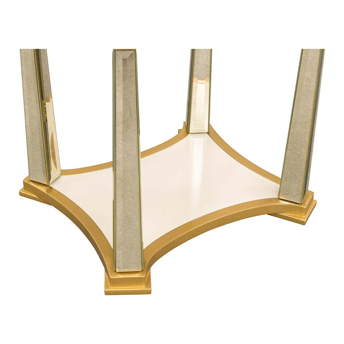 AICO Furniture - Scotts Square 3 Piece Occasional Table Set in Light Champagne - 9097201-202-124 - GreatFurnitureDeal
