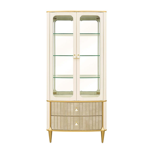 AICO Furniture - Scotts Square Display Cabinet in Light Champagne - 9097209-124 - GreatFurnitureDeal