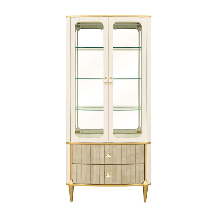 AICO Furniture - Scotts Square Display Cabinet in Light Champagne - 9097209-124 - GreatFurnitureDeal