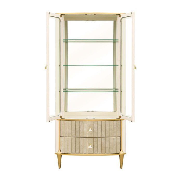 AICO Furniture - Scotts Square Display Cabinet in Light Champagne - 9097209-124 - GreatFurnitureDeal