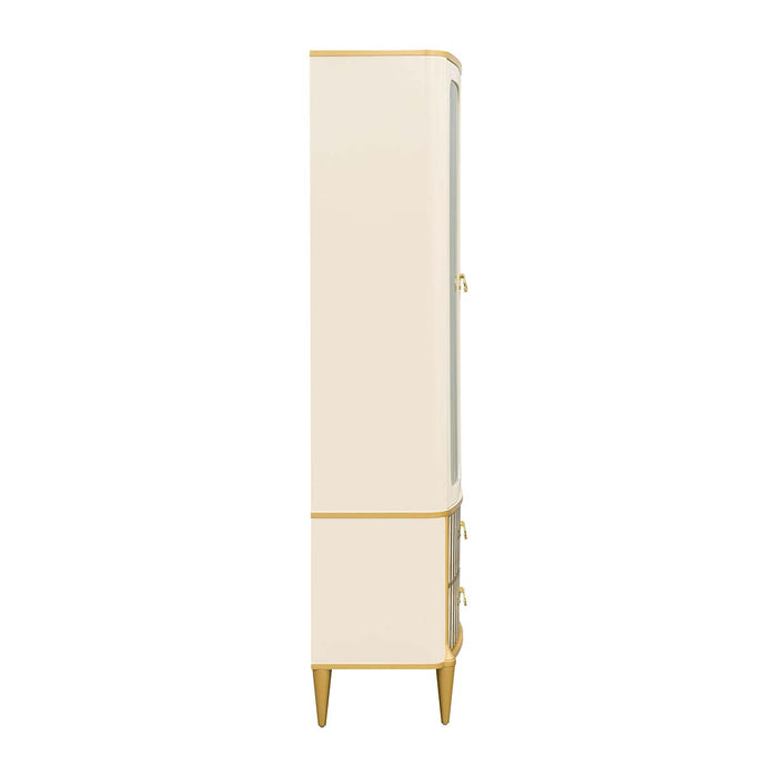 AICO Furniture - Scotts Square Display Cabinet in Light Champagne - 9097209-124 - GreatFurnitureDeal
