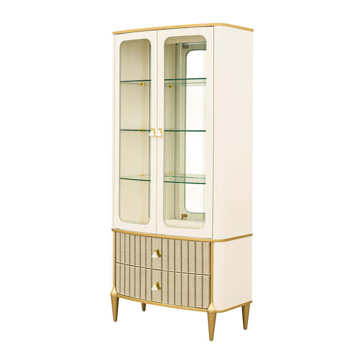 AICO Furniture - Scotts Square Display Cabinet in Light Champagne - 9097209-124 - GreatFurnitureDeal