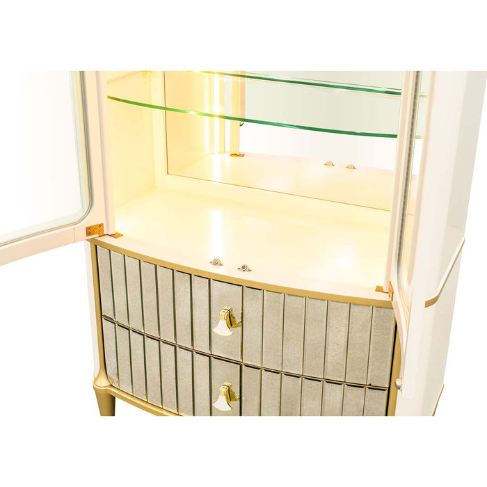 AICO Furniture - Scotts Square Display Cabinet in Light Champagne - 9097209-124 - GreatFurnitureDeal