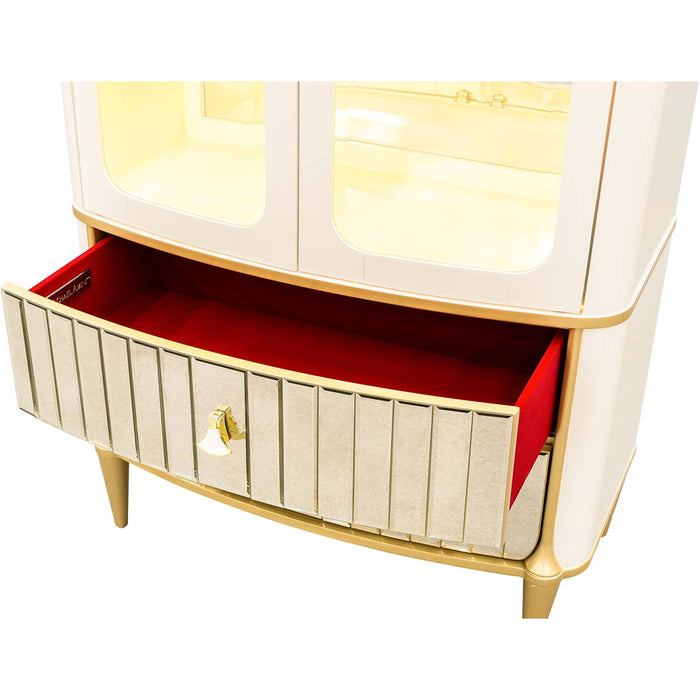 AICO Furniture - Scotts Square Display Cabinet in Light Champagne - 9097209-124 - GreatFurnitureDeal