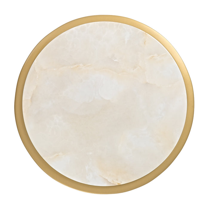 AICO Furniture - Scotts Square Chairside Table in Light Champagne - 9097222-124
