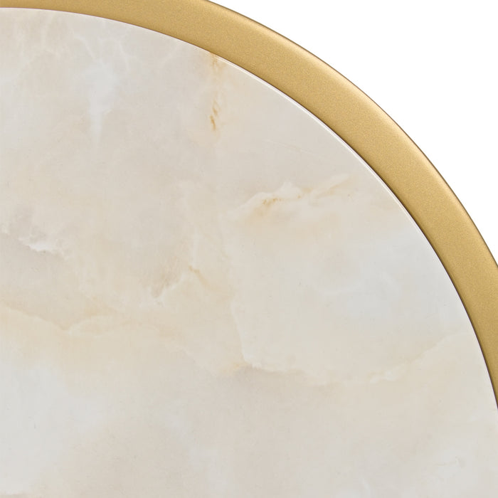 AICO Furniture - Scotts Square Chairside Table in Light Champagne - 9097222-124
