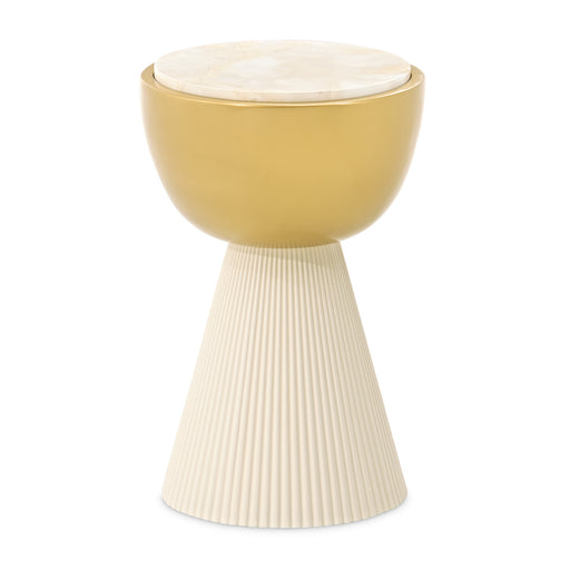 AICO Furniture - Scotts Square Chairside Table in Light Champagne - 9097222-124 - GreatFurnitureDeal