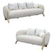 AICO Furniture - Scotts Square 2 Piece Sofa Set in Light Champagne - 9097816-CNSLK-124-2SET - GreatFurnitureDeal