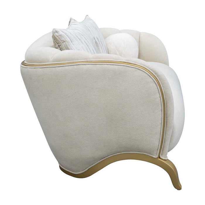 AICO Furniture - Scotts Square 2 Piece Sofa Set in Light Champagne - 9097816-CNSLK-124-2SET - GreatFurnitureDeal