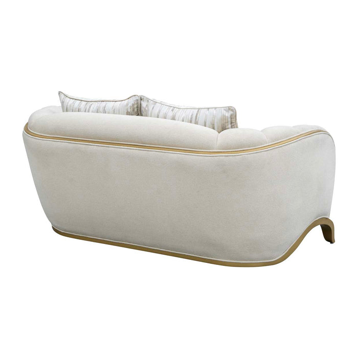 AICO Furniture - Scotts Square Loveseat in Light Champagne - 9097825-CNSLK-124 - GreatFurnitureDeal
