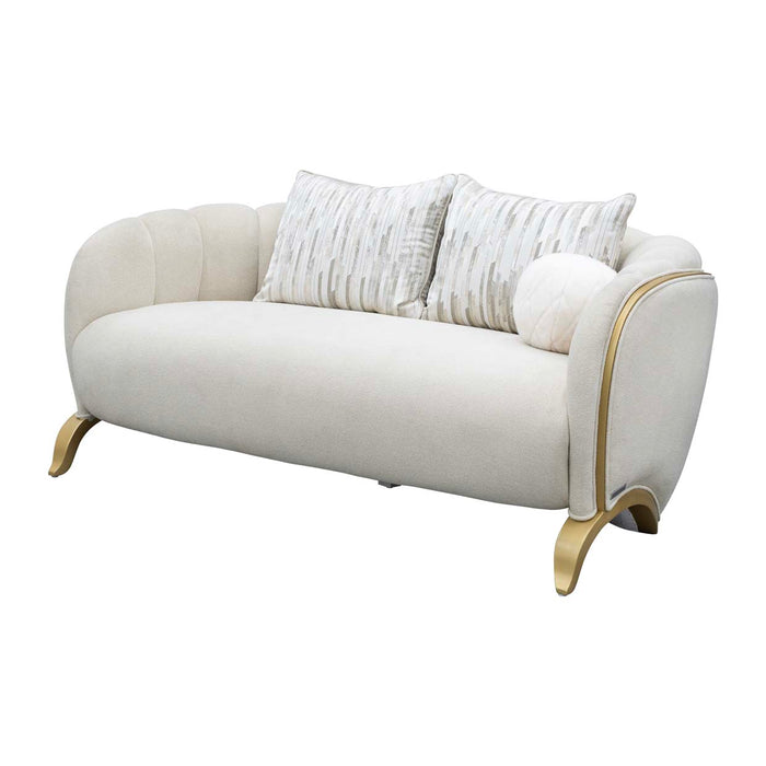 AICO Furniture - Scotts Square 2 Piece Sofa Set in Light Champagne - 9097816-CNSLK-124-2SET - GreatFurnitureDeal