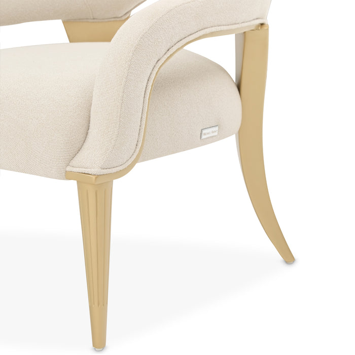 AICO Furniture - Scotts Square Accent Chair in Cornsilk/Light Champagne - 9097834-CNSLK-124