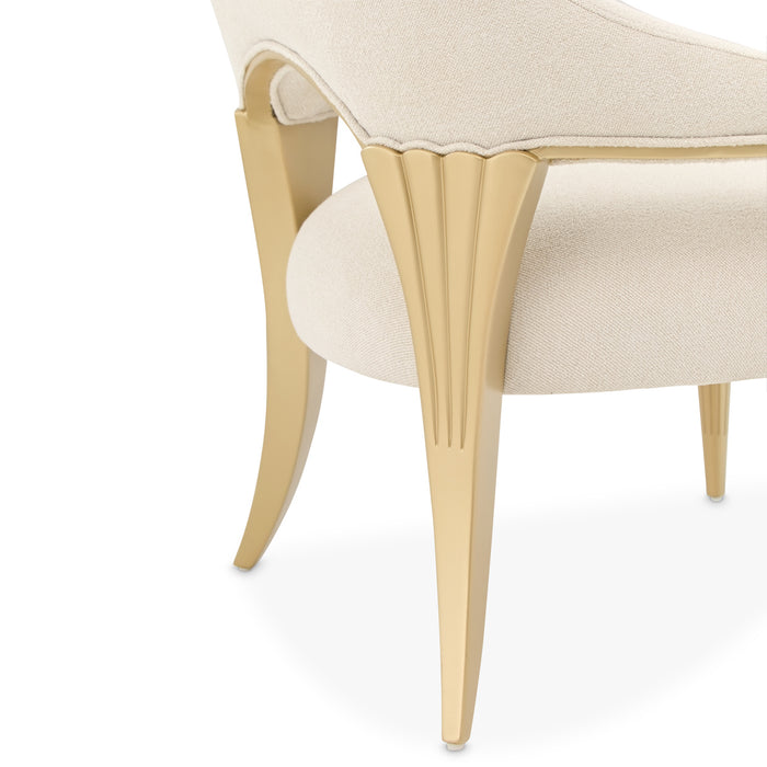 AICO Furniture - Scotts Square Accent Chair in Cornsilk/Light Champagne - 9097834-CNSLK-124