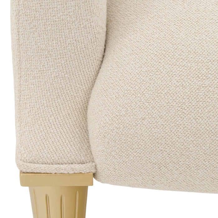 AICO Furniture - Scotts Square Accent Chair in Cornsilk/Light Champagne - 9097834-CNSLK-124